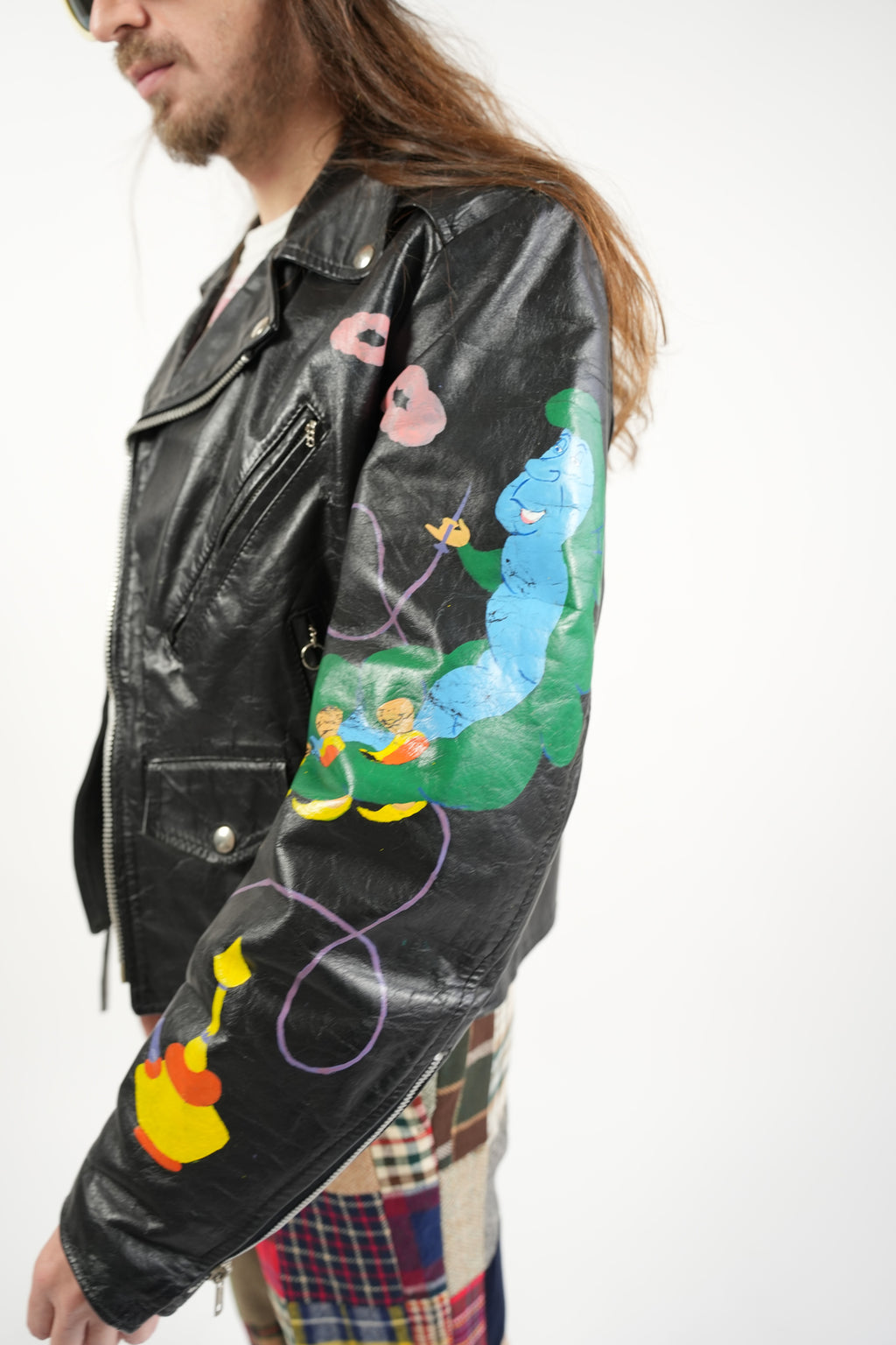 1970s Excelled artist painted Double Rider's Jacket