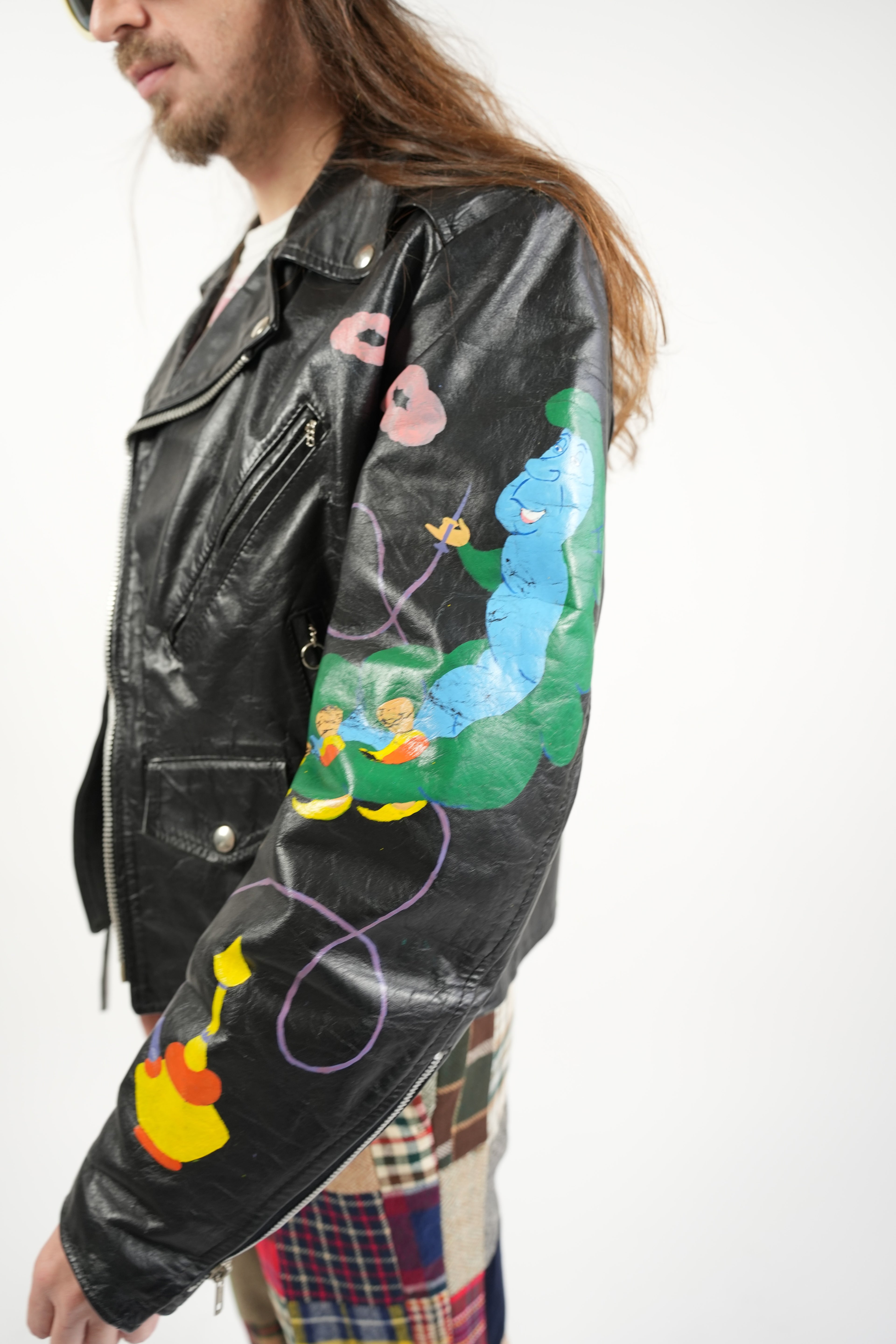 1970s Excelled artist painted Double Rider's Jacket