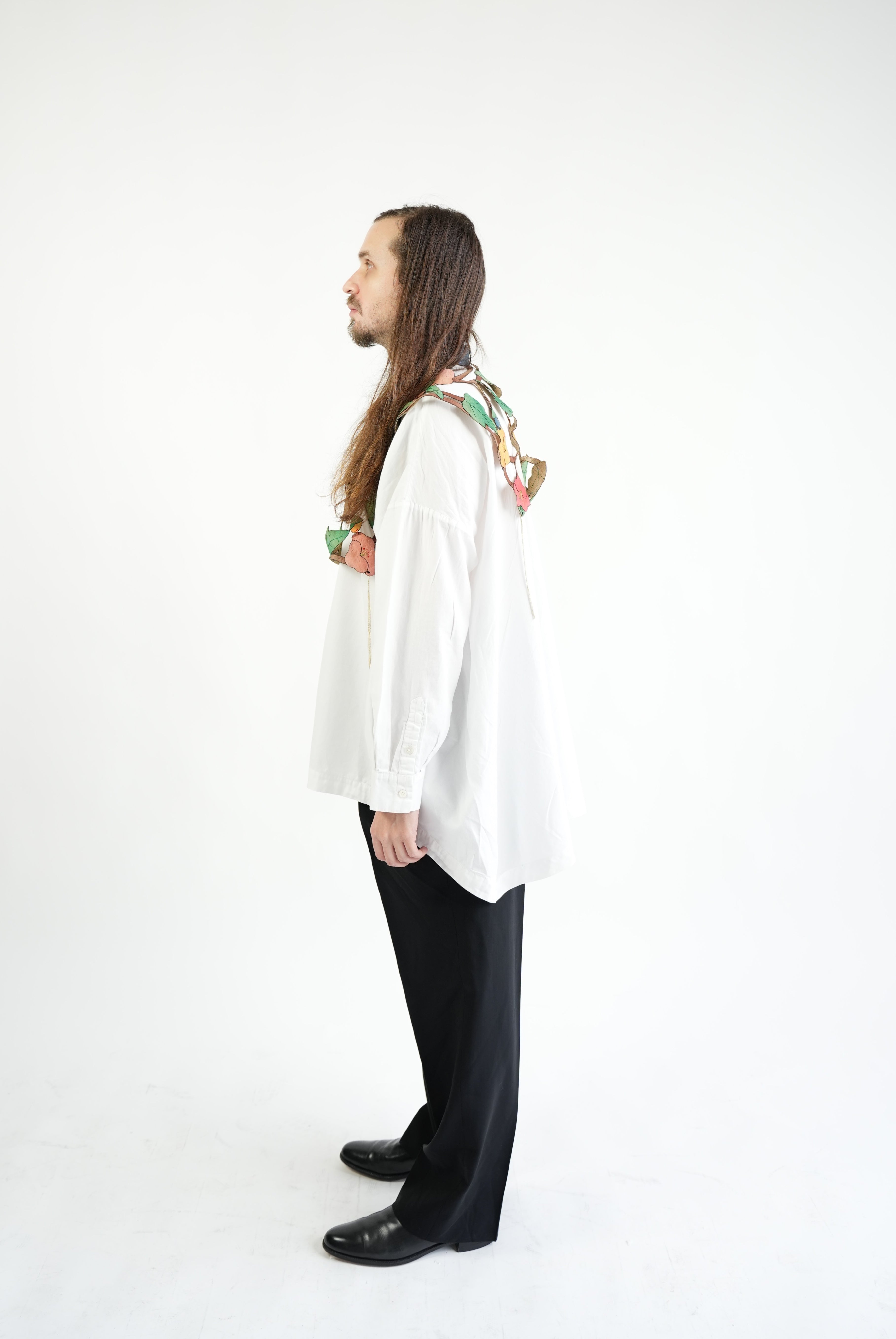 1990s eskandar Over-sized Silhouette Shirt