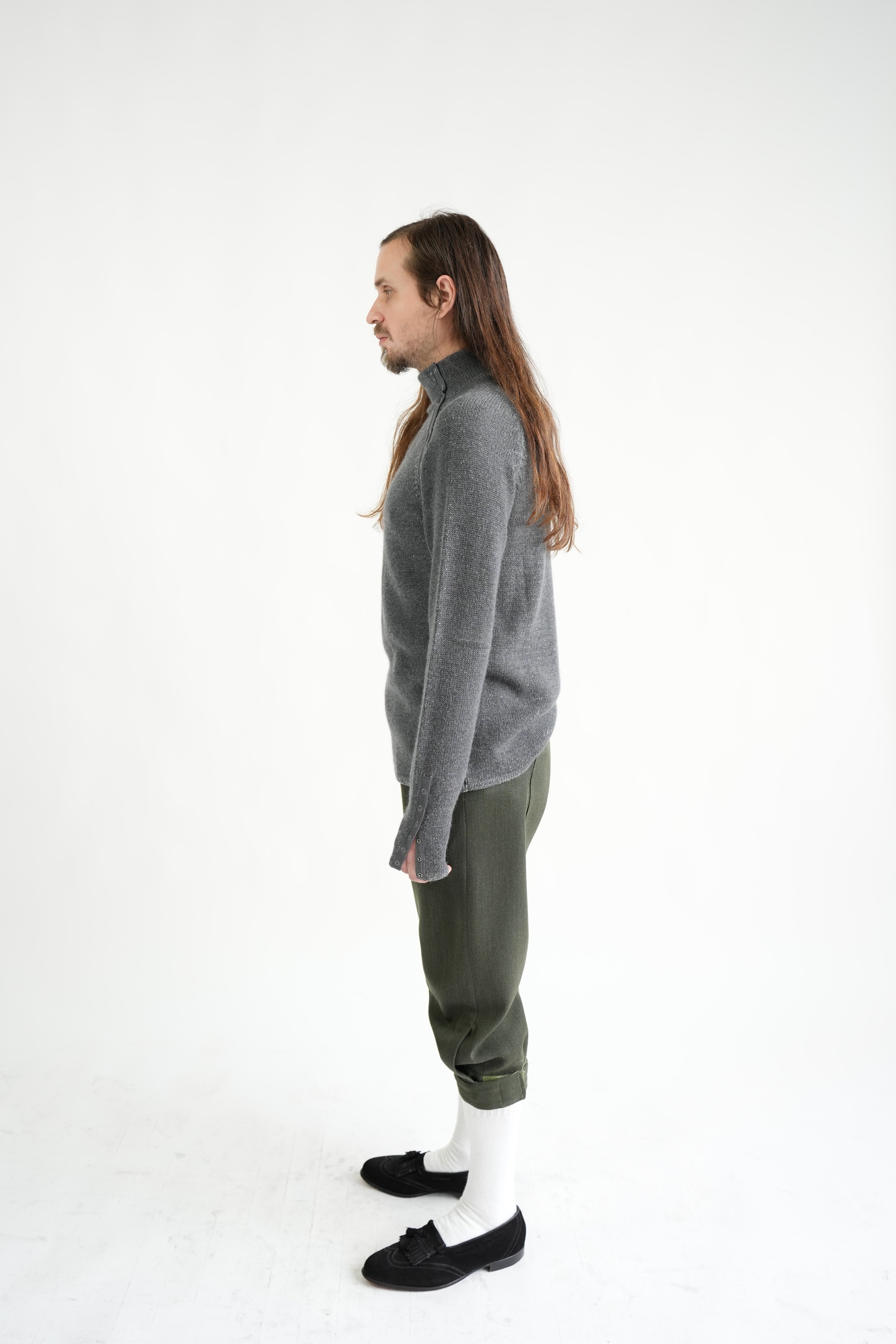 Early 2000s Armani Exchange shoulder snap knit