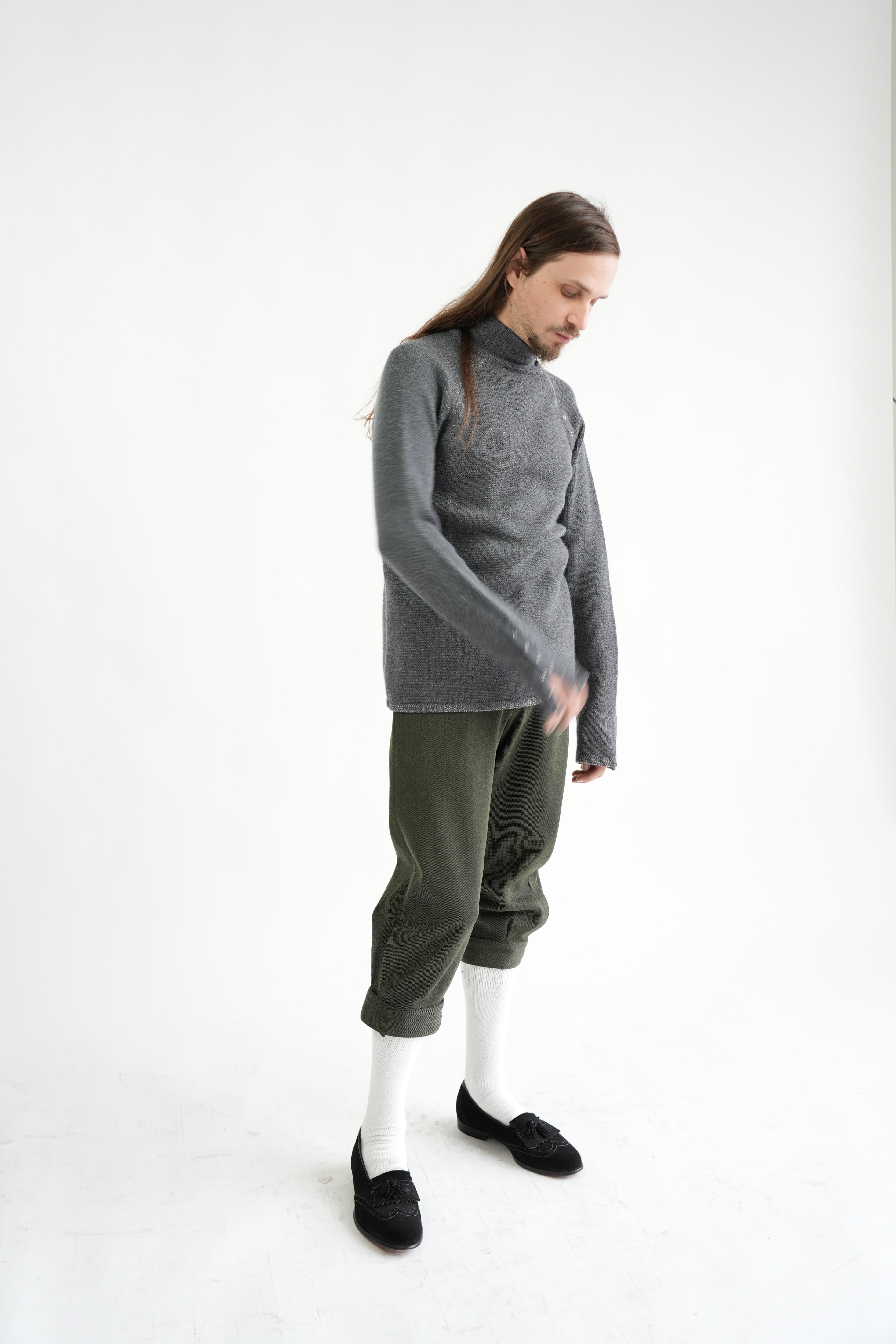 Early 2000s Armani Exchange shoulder snap knit