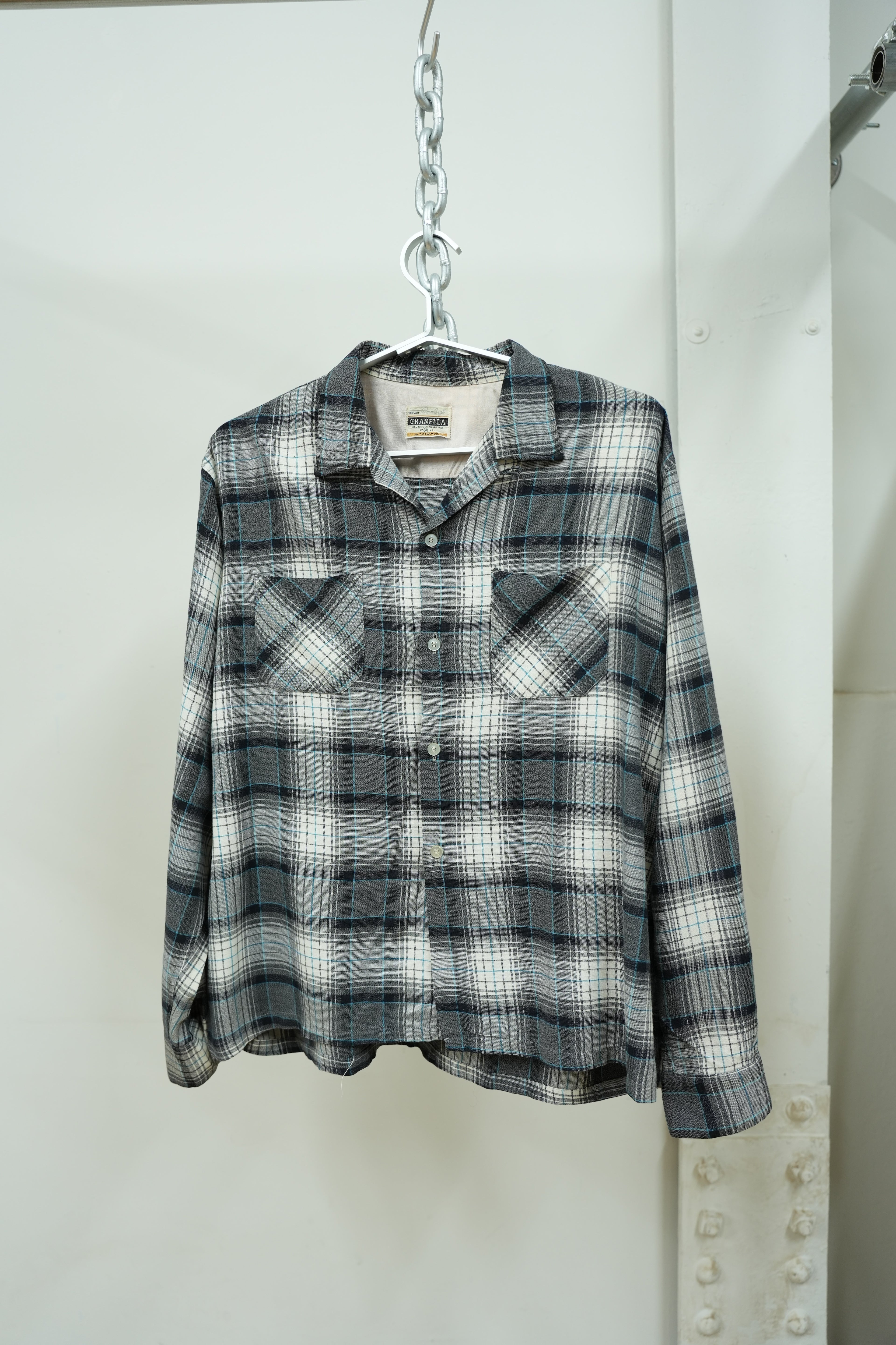1960s GRANELLA Shadow Plaid Shirt