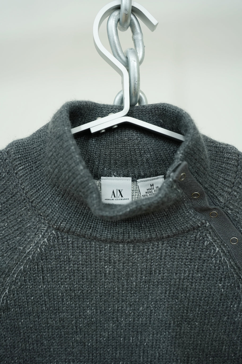 Early 2000s Armani Exchange shoulder snap knit