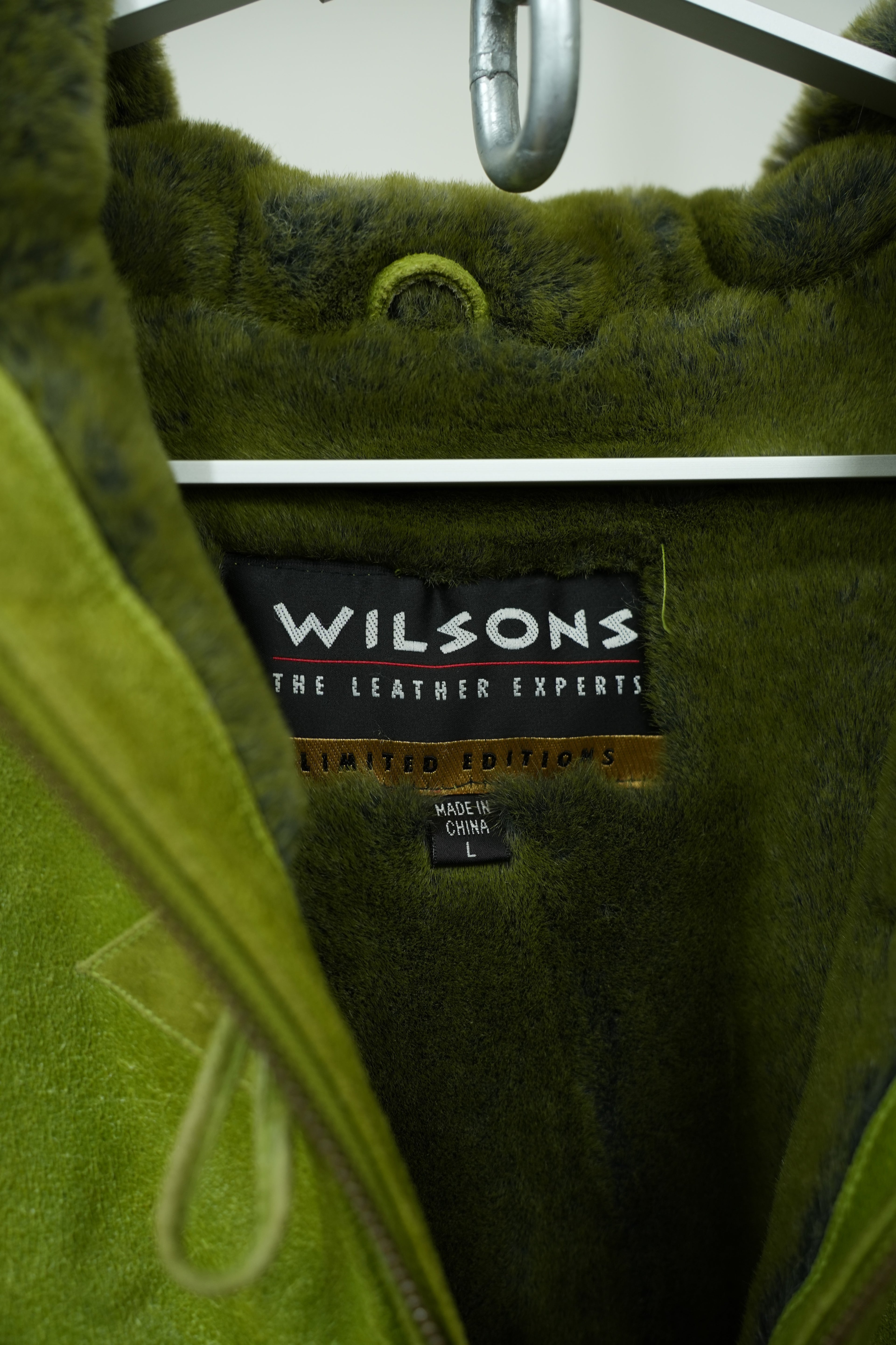 vintage WILSON LEATHER avocado green leather jacket