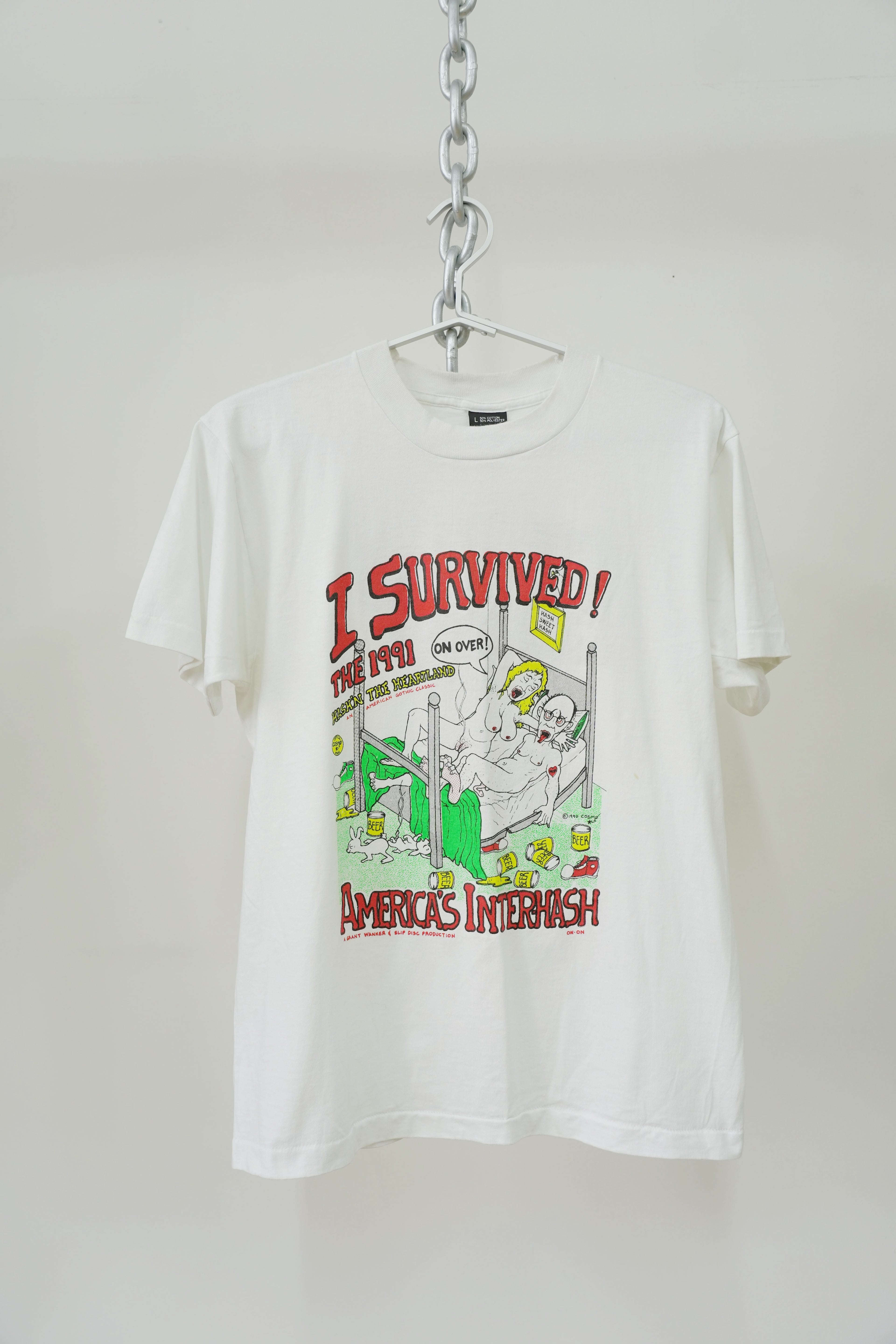 1991 Hash House Harriers “I Survived” Graphic T-Shirt