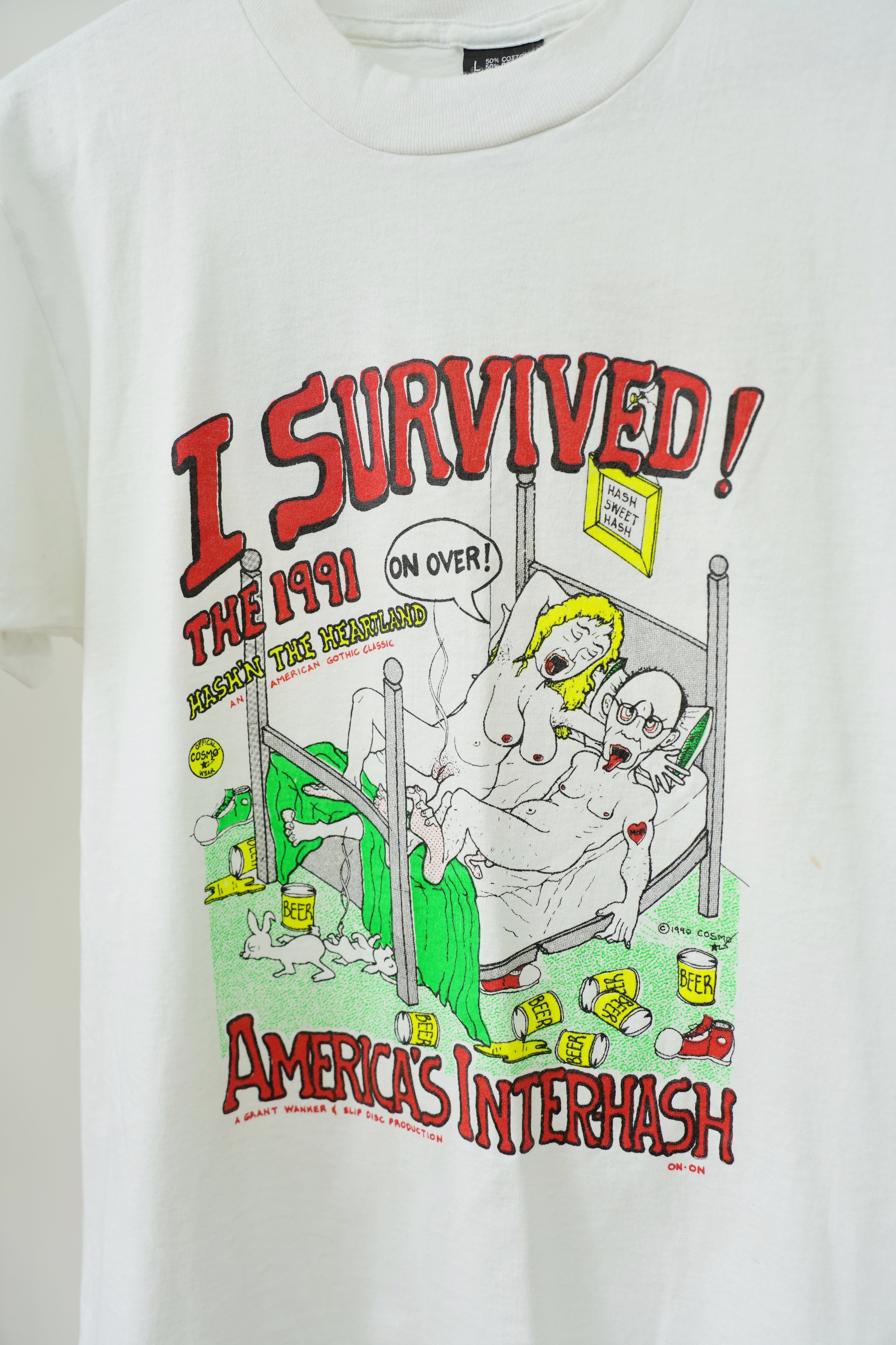 1991 Hash House Harriers “I Survived” Graphic T-Shirt