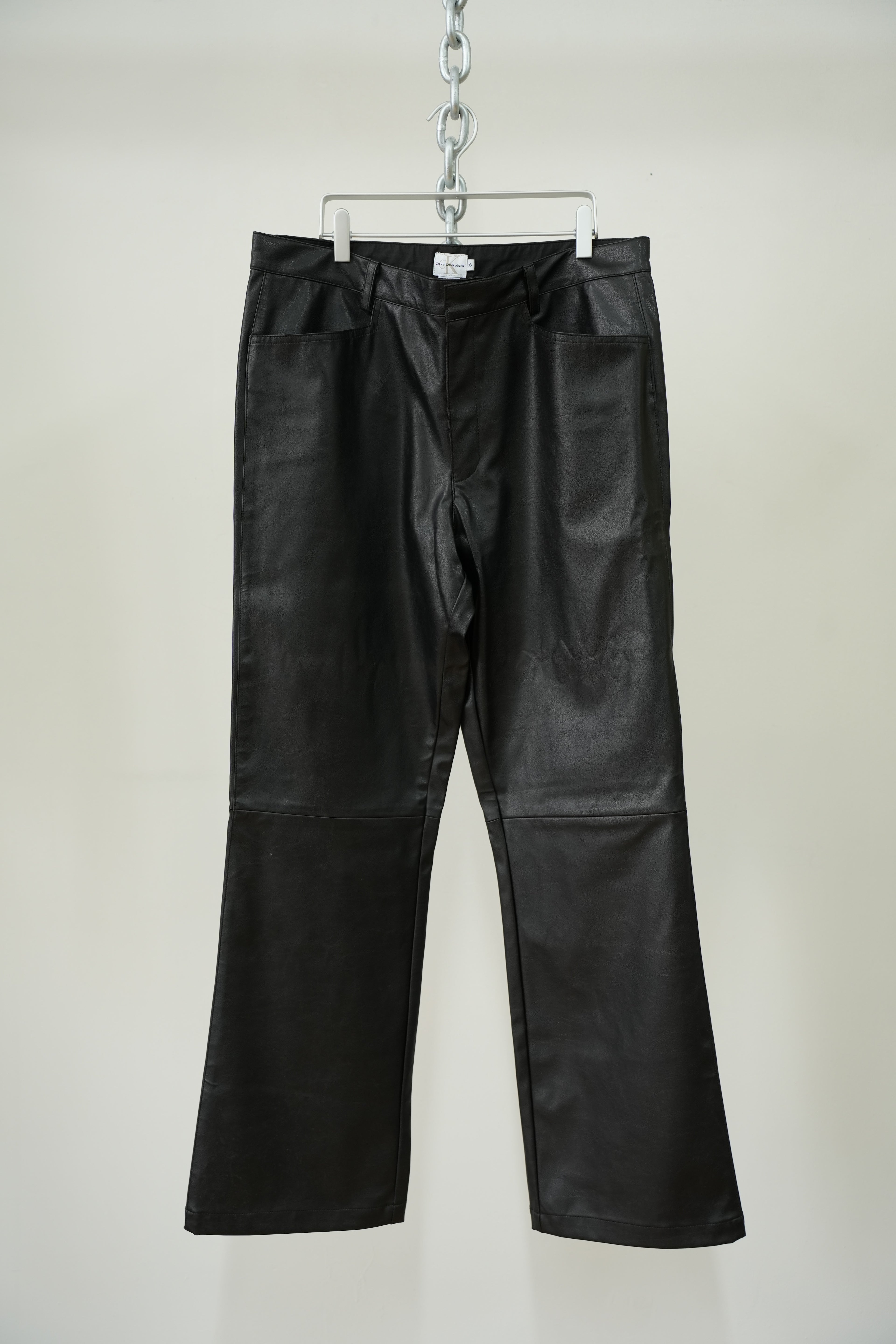 1990s Calvin Klein jeans Vegan Leather Pants
