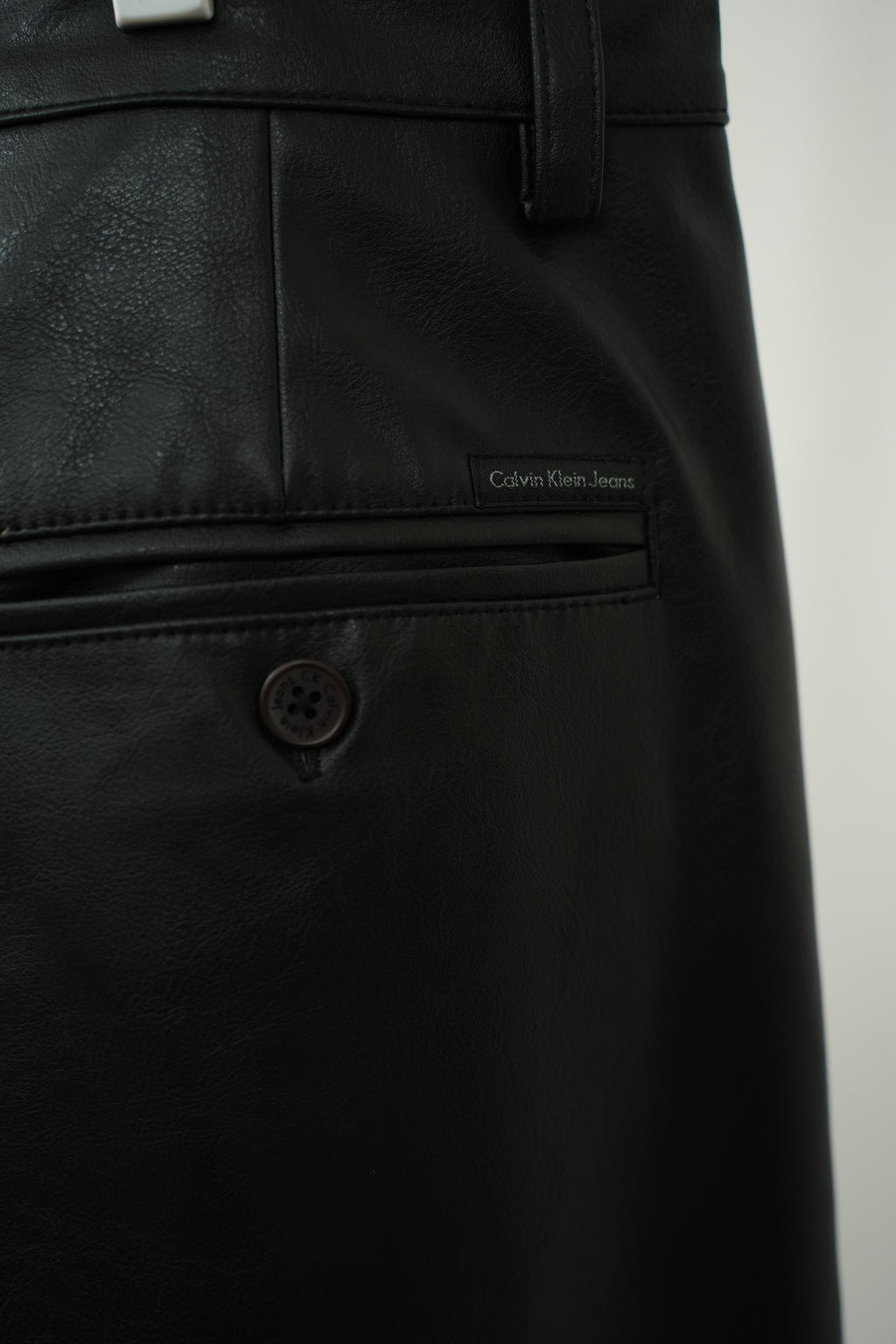 1990s Calvin Klein jeans Vegan Leather Pants