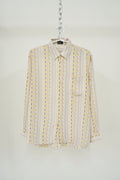 1980s BOCCI Geometric Stripe Pattern Shirt