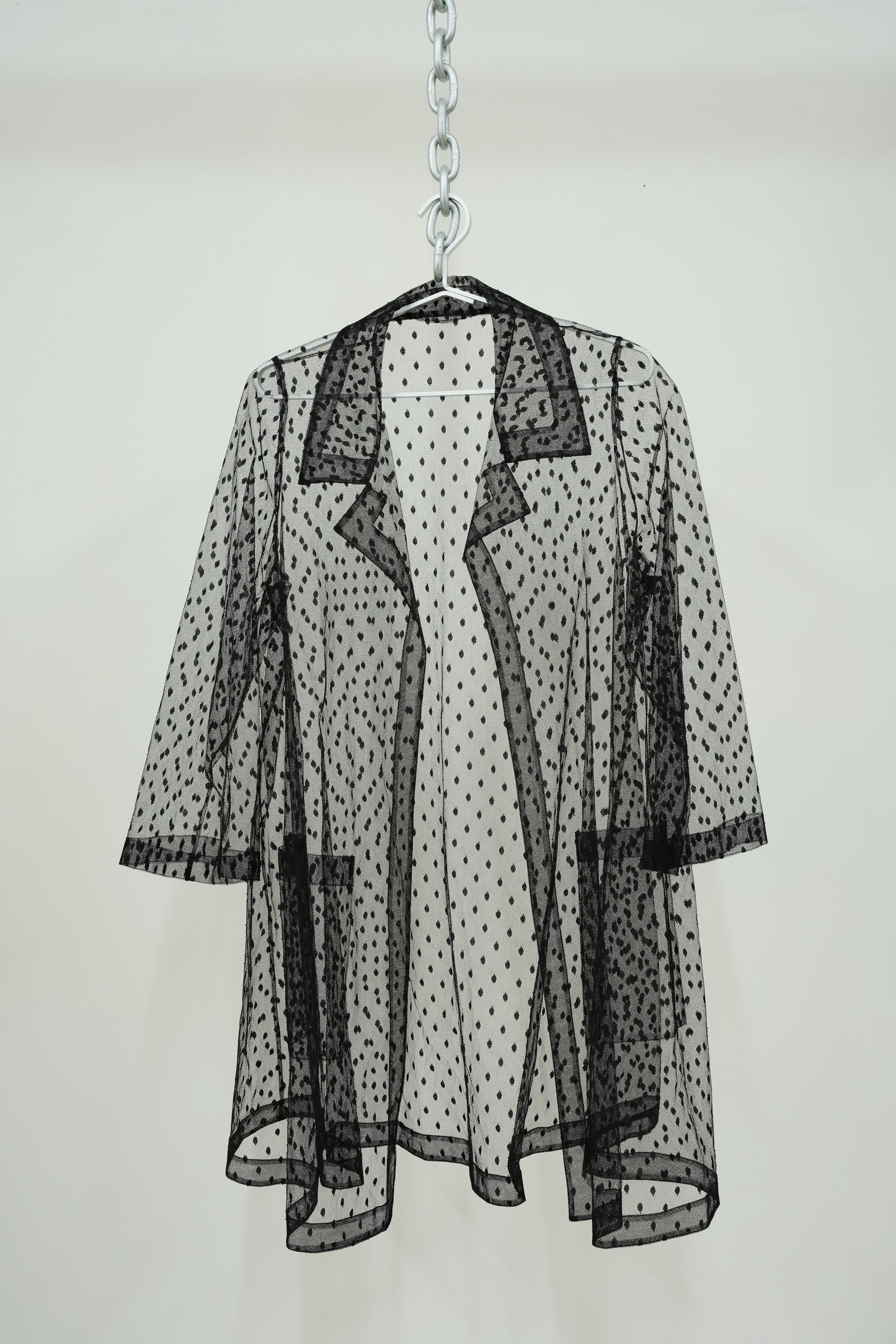 Sheer polka dot gown