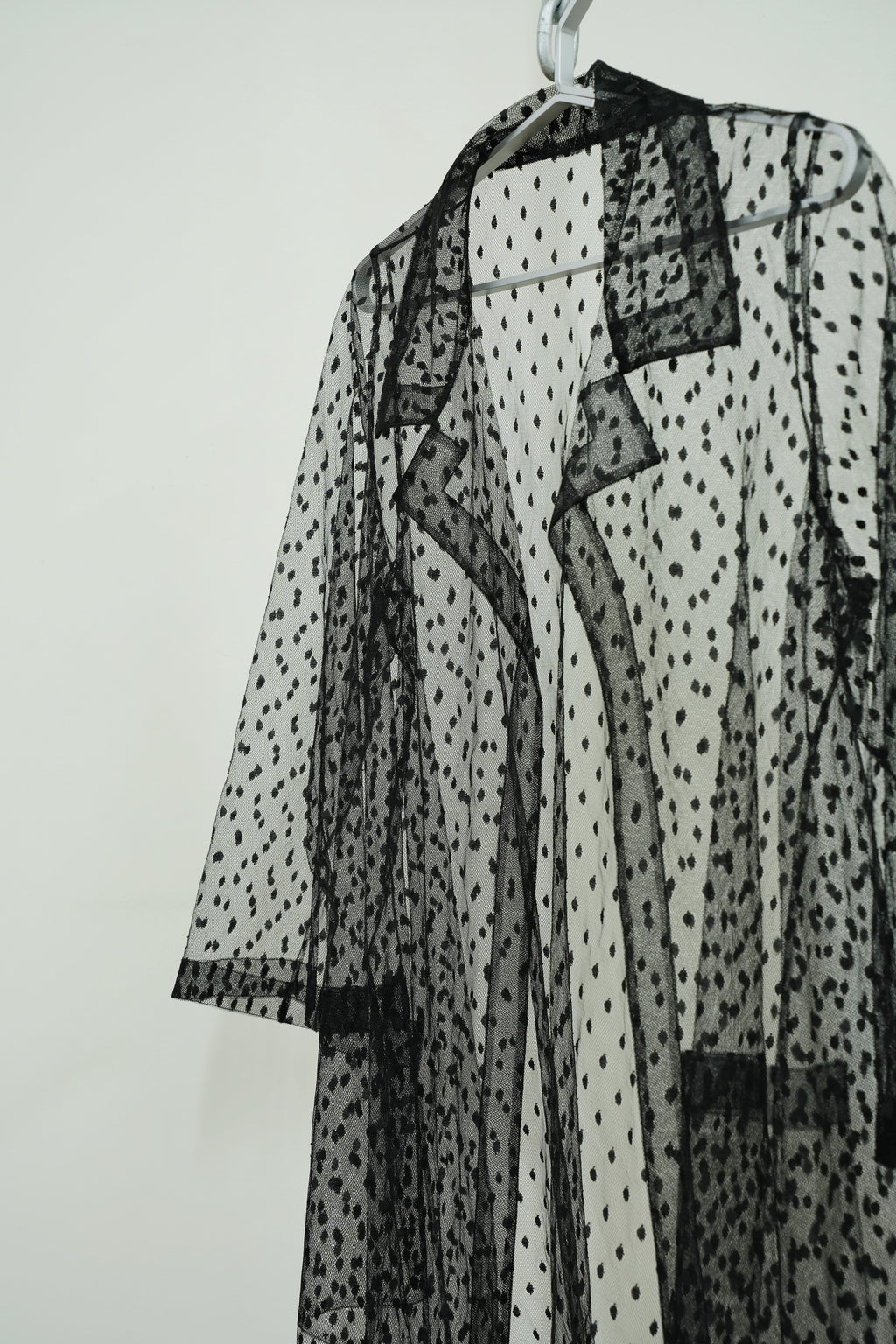 Sheer polka dot gown
