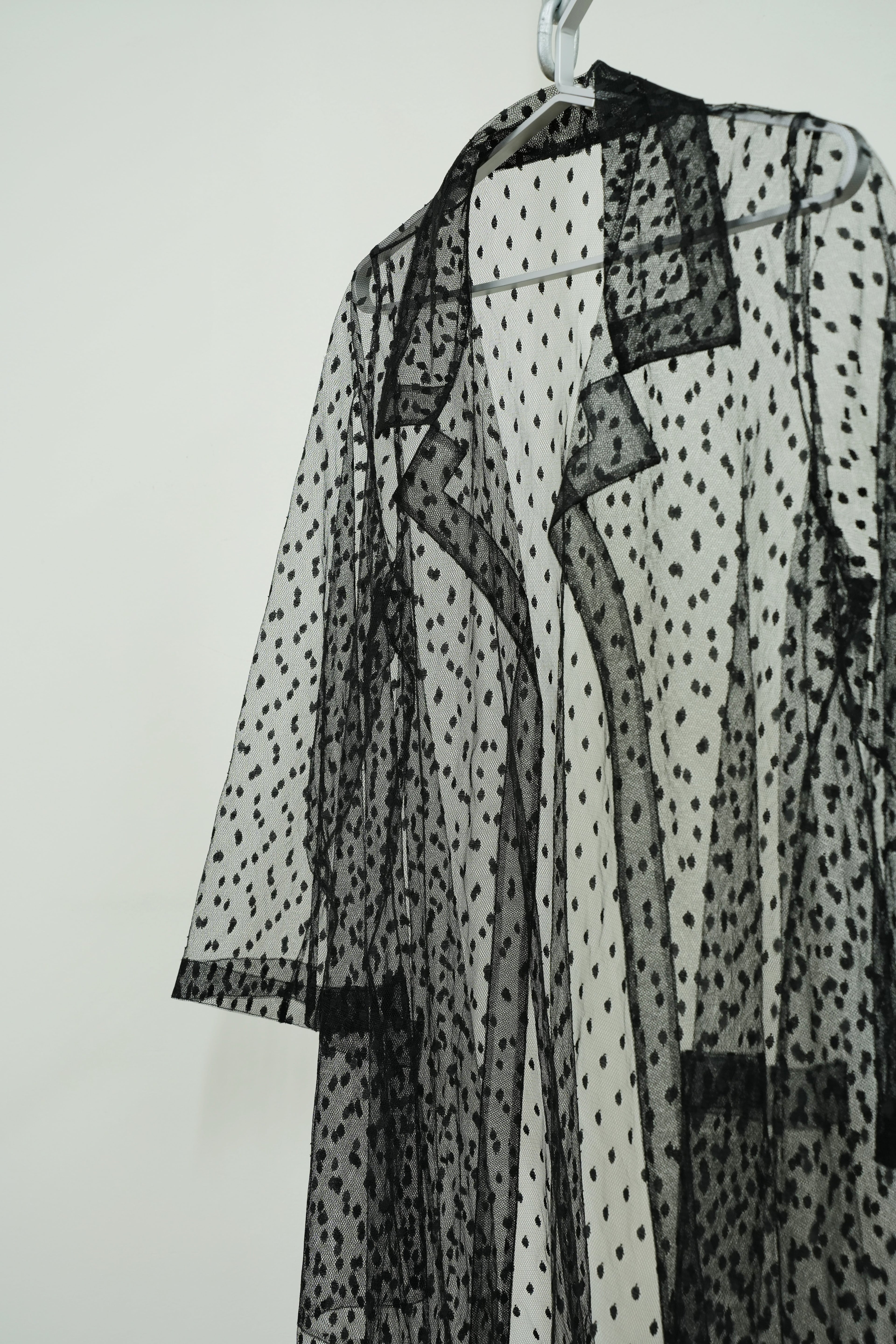 Sheer polka dot gown